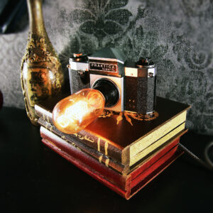Vintage Camera Touch Lamp, Refurbished Retro Lighting