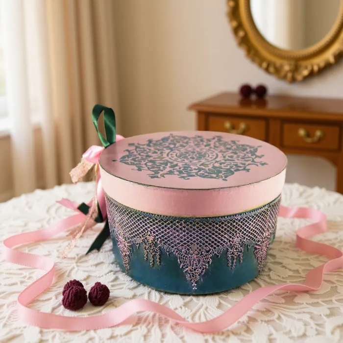 Vintage retro keepsake box, handmade with decoupage technique, Ρετρό βίντατζ κουτί αποθήκευσης, χειροποίητο ντεκουπάζ