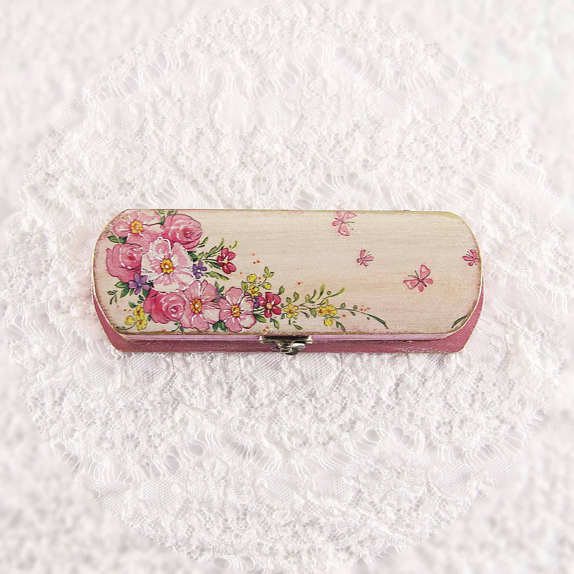 IMG_0625 Vintage retro pen case box, handmade with decoupage technique, Ρετρό βίντατζ κασετίνα, χειροποίητο ντεκουπάζ