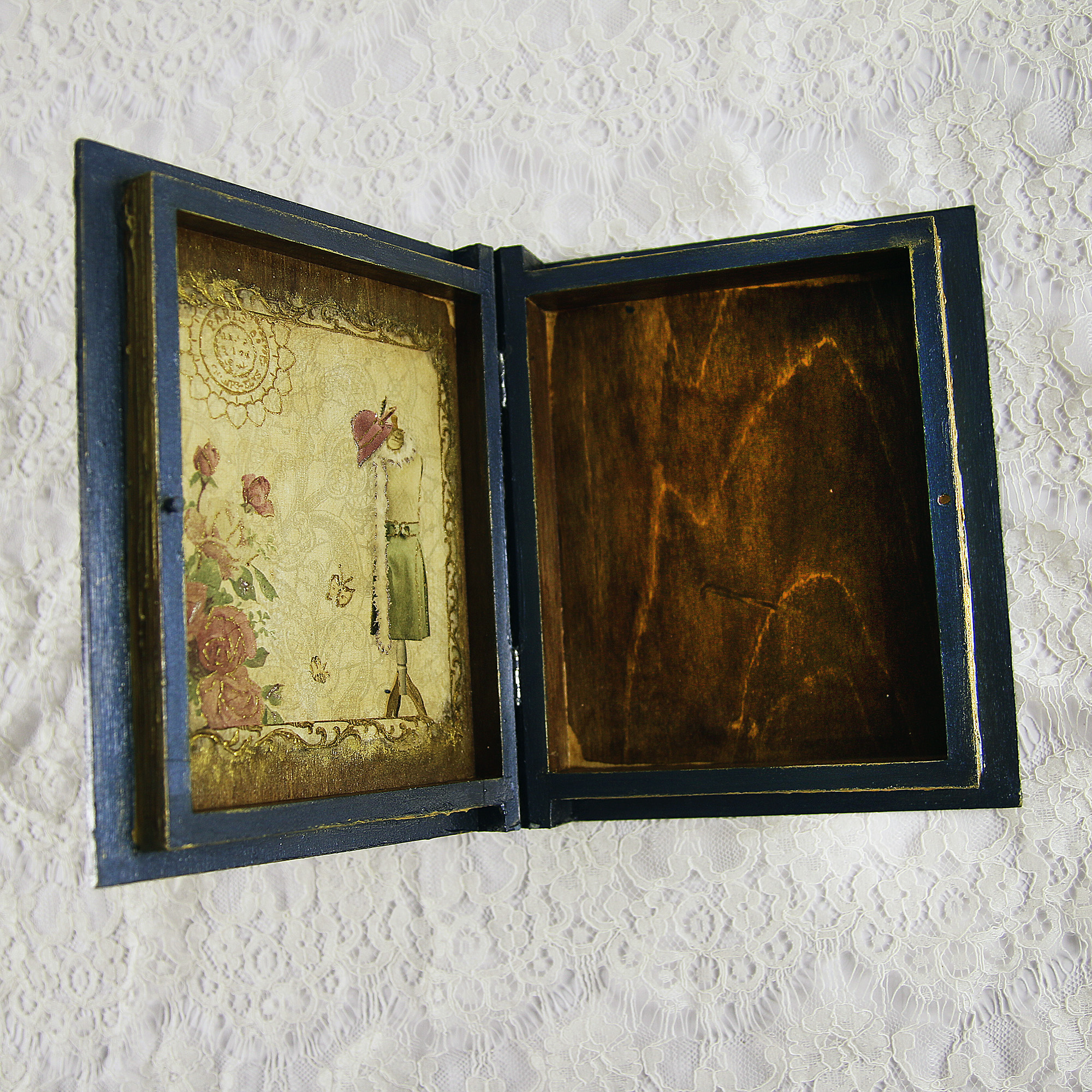 IMG_8338 Vintage retro keepsake box, handmade with decoupage technique, Ρετρό βίντατζ κουτί αποθήκευσης, χειροποίητο ντεκουπάζ