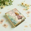 Vintage retro keepsake box, handmade with decoupage technique, Ρετρό βίντατζ κουτί αποθήκευσης, χειροποίητο ντεκουπάζ