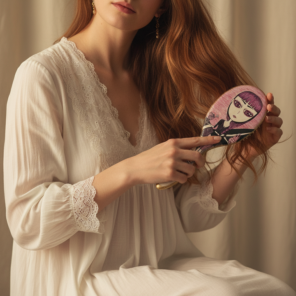 bitch 1 Personalized bamboo hairbrush, eco, προσωποιημένη χειροποίητη βούρτσα μπαμπού
