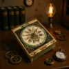 Vintage retro keepsake box, handmade with decoupage technique, Ρετρό βίντατζ κουτί αποθήκευσης, χειροποίητο ντεκουπάζ