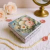 Vintage retro keepsake box, handmade with decoupage technique, Ρετρό βίντατζ κουτί αποθήκευσης, χειροποίητο ντεκουπάζ