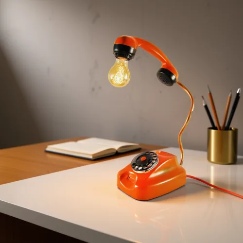 Retro telephone desk lamp, upcycled vintage decor, unique lighting, Ρετρό φωτιστικό τηλέφωνο, ανακυκλωμένο vintage διακοσμητικό