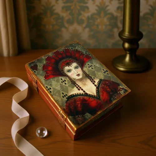 Vintage retro keepsake box, handmade with decoupage technique, Ρετρό βίντατζ κουτί αποθήκευσης, χειροποίητο ντεκουπάζ
