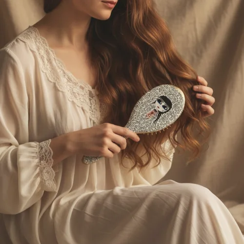 Personalized bamboo hairbrush, eco, προσωποιημένη χειροποίητη βούρτσα μπαμπού