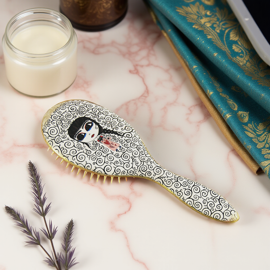 spirals 2 Personalized bamboo hairbrush, eco, προσωποιημένη χειροποίητη βούρτσα μπαμπού