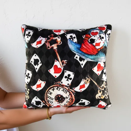 Handmade decorative pillow, Turkish fabric, multiple sizes, hypoallergenic, vibrant design | Χειροποίητο μαξιλάρι, ύφασμα Τουρκίας, υποαλλεργικό, έντονα χρώματα