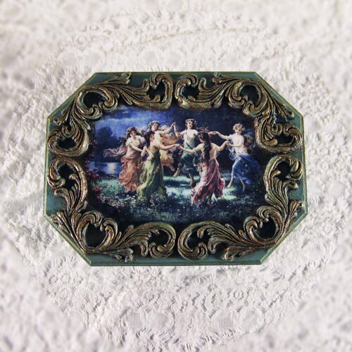 Vintage retro keepsake box, handmade with decoupage technique, Ρετρό βίντατζ κουτί αποθήκευσης, χειροποίητο ντεκουπάζ