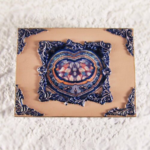 Vintage retro keepsake box, handmade with decoupage technique, Ρετρό βίντατζ κουτί αποθήκευσης, χειροποίητο ντεκουπάζ