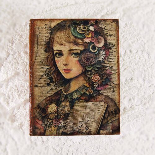Vintage retro keepsake box, handmade with decoupage technique, Ρετρό βίντατζ κουτί αποθήκευσης, χειροποίητο ντεκουπάζ