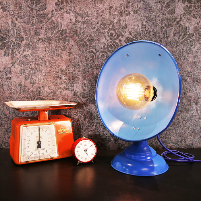 Vintage Electric Heater Lamp, Refurbished Retro Light