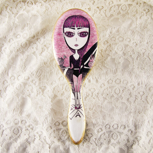 Personalized bamboo hairbrush, eco, προσωποιημένη χειροποίητη βούρτσα μπαμπού
