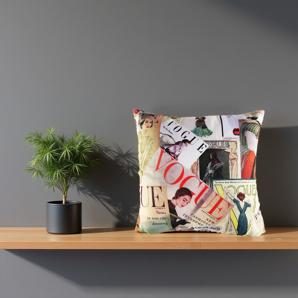 Vogue 2 Handmade decorative pillow, Turkish fabric, multiple sizes, hypoallergenic, vibrant design | Χειροποίητο μαξιλάρι, ύφασμα Τουρκίας, υποαλλεργικό, έντονα χρώματα