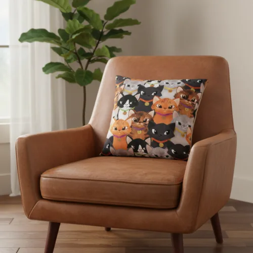 Handmade decorative pillow, Turkish fabric, multiple sizes, hypoallergenic, vibrant design | Χειροποίητο μαξιλάρι, ύφασμα Τουρκίας, υποαλλεργικό, έντονα χρώματα