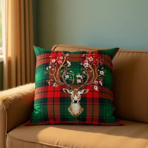 Handmade decorative pillow, Turkish fabric, multiple sizes, hypoallergenic, vibrant design | Χειροποίητο μαξιλάρι, ύφασμα Τουρκίας, υποαλλεργικό, έντονα χρώματα