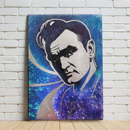 Morrissey Portrait Metal Wall Art, Custom Material & Sizes