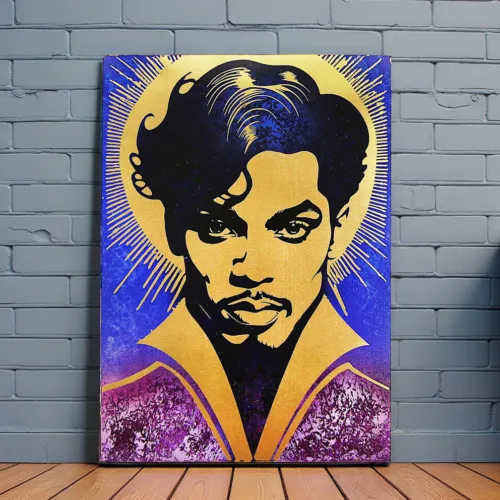 Prince Portrait Metal Wall Art, Custom Material & Sizes