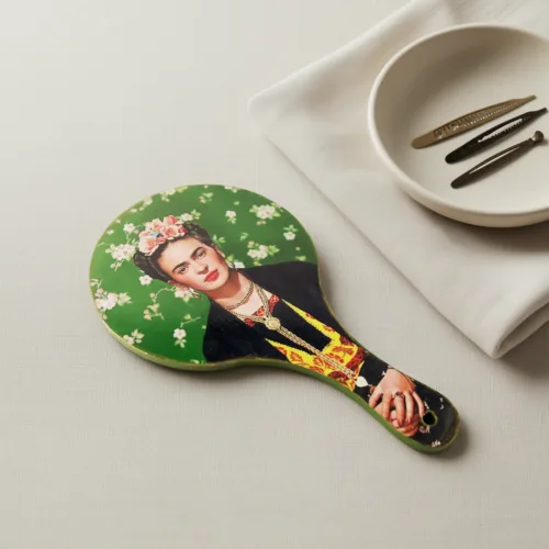 Χειροποίητος ξύλινος καθρέπτης χειρός Φρίντα Κάλο