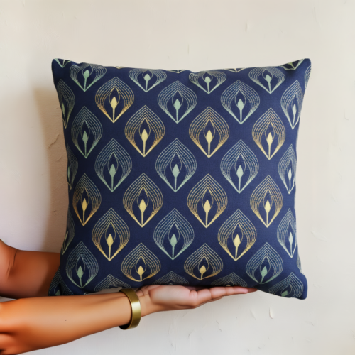 Art Deco Geometric Pattern Pillow Cover