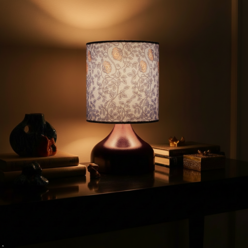 William Morris Purple Table Lamp, Arcane Glow Series