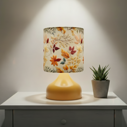 Autumn Leaves Faux Embroidery Table Lamp, Arcane Glow Series