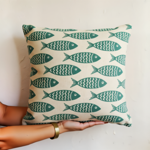 Fish Pattern Pillow Cover