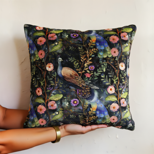 Peacock Pillow Cover
