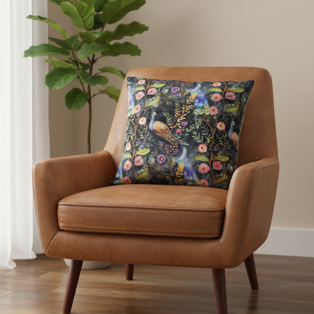 peacock pillow 1