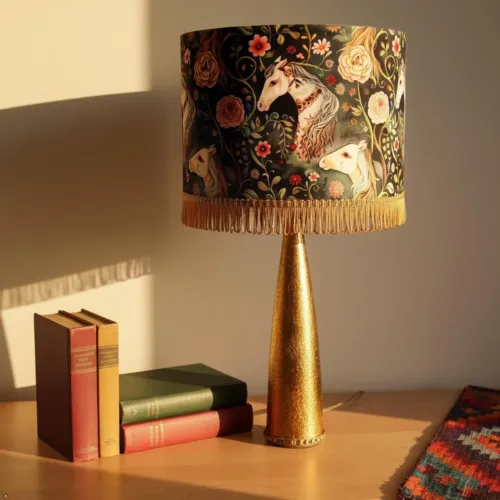 Horses Whimsical Unique Table Lamp