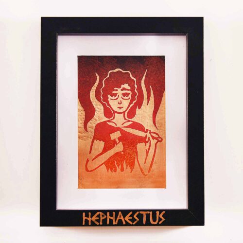 Hephaestus God Original Copper Artwork