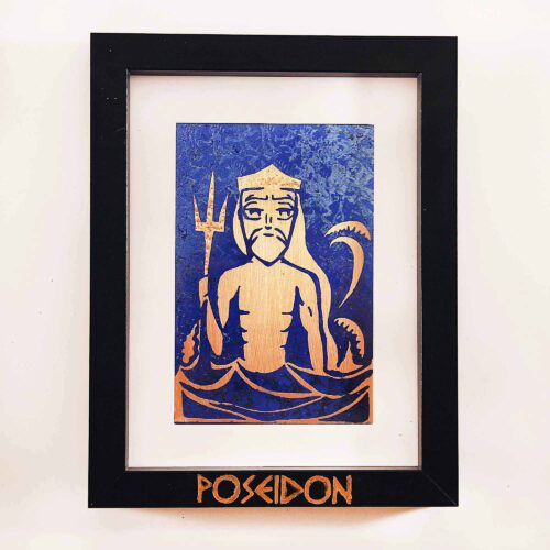 Poseidon God Original Copper Artwork