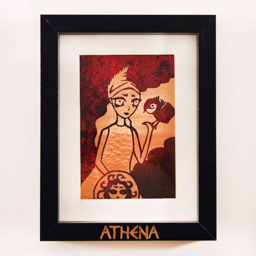Athena Goddess Original Copper Artwork