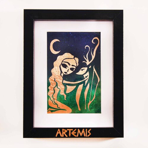Artemis Goddess Original Copper Artwork